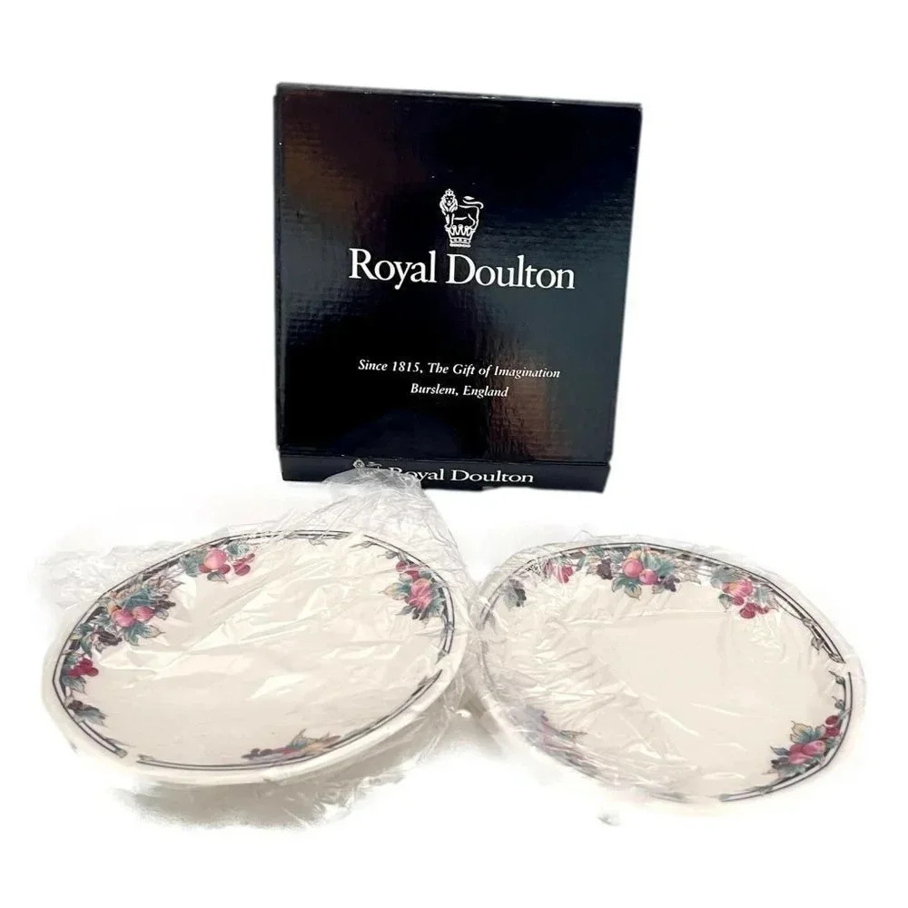 Royal Doulton Autumn Glory Side Plates 6 in Box of‎  2 Fine China 1995 NEW